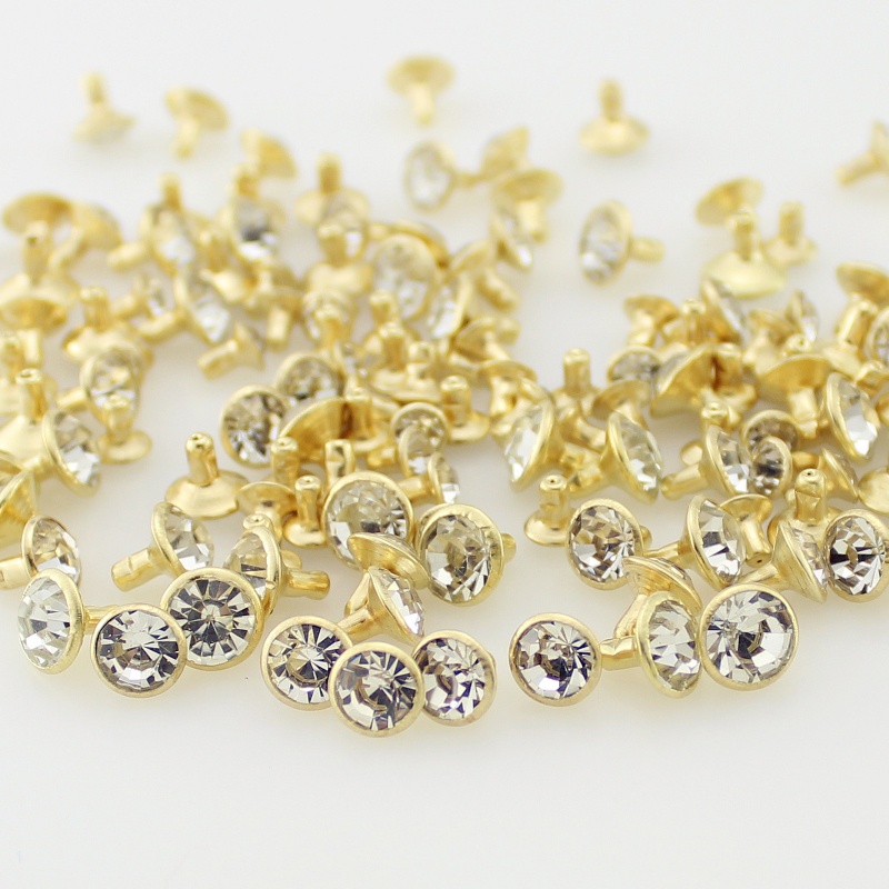 Bộ 100 Đinh Tán Đính Đá Nhiều Kích Cỡ Thời Trang