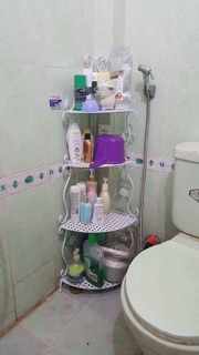 Kệ góc sắt hoa văn