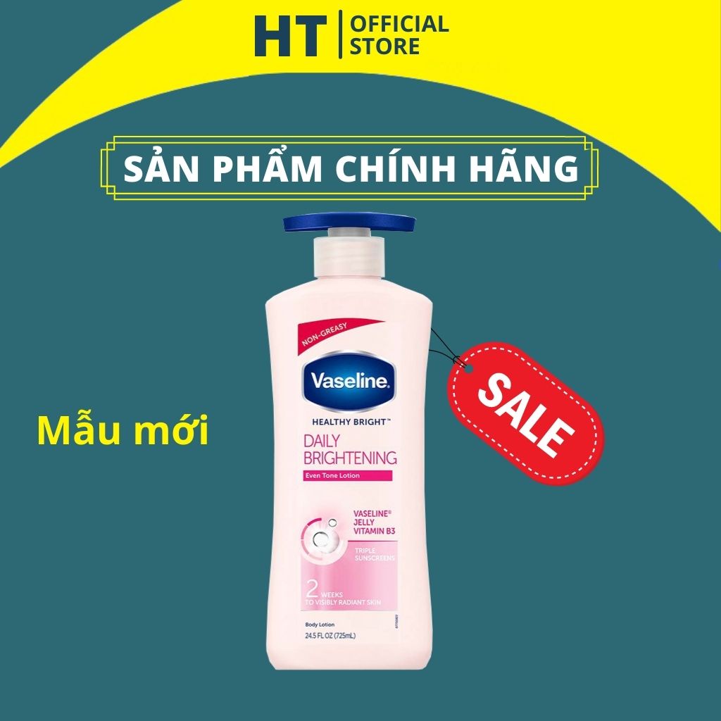 Sữa dưỡng thể toàn thân Vaseline Healthy White UV Lightening Body Lotion 725ml