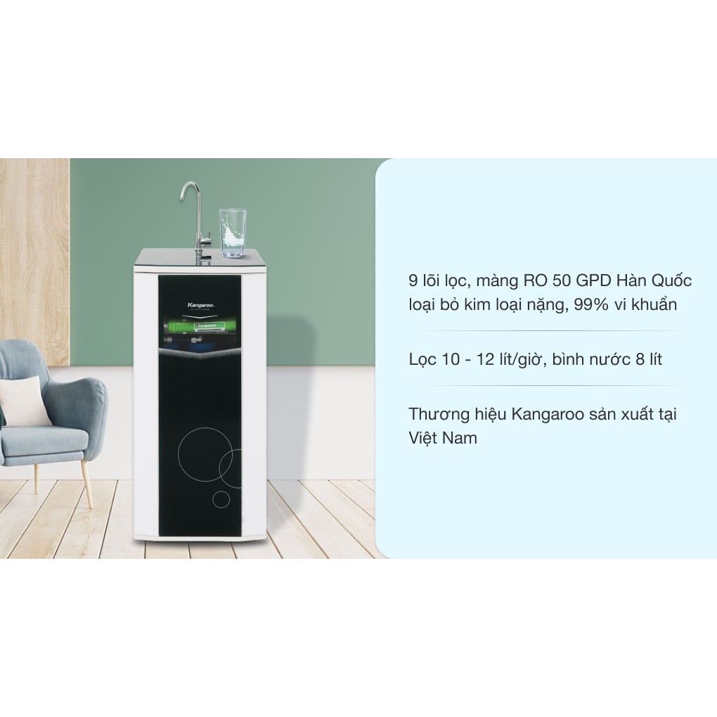 Máy lọc nước RO Kangaroo VTU KG109A 9 lõi-Mới Chính Hãng 100% - đem đến nguồn nước sạch tinh khiết an toàn.