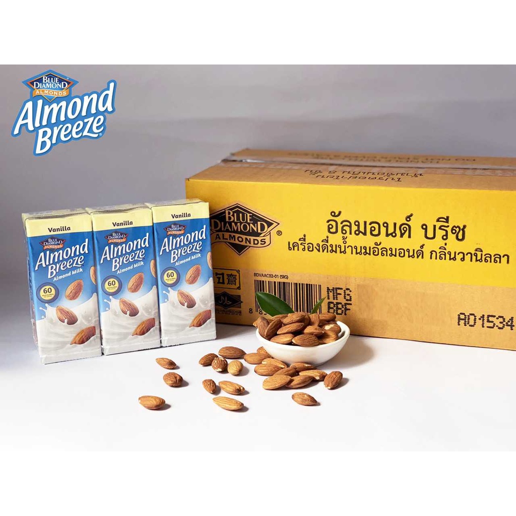 Thùng Sữa hạt hạnh nhân ALMOND BREEZE VANILLA 180ml (24 hộp)