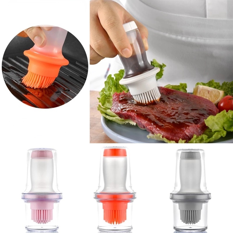 Chai đựng dầu kèm cọ quét bằng silicone chịu nhiệt nướng BBQ