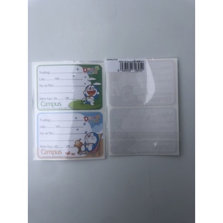 Tập Nhãn vở Campus Doeeramon - 1 túi 12 cái
