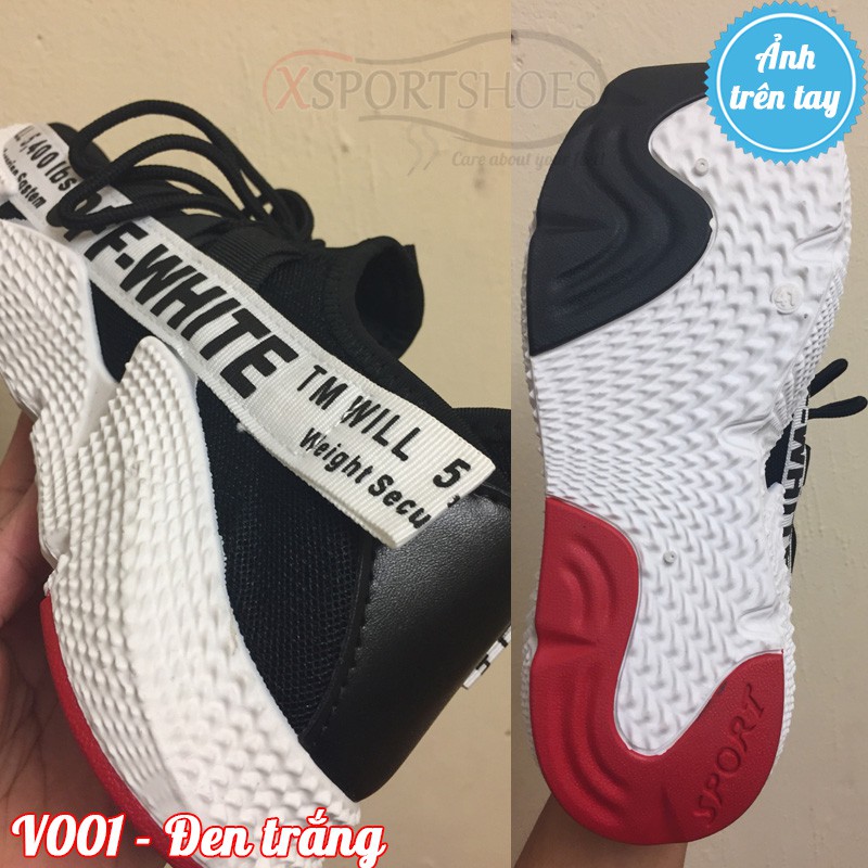 Giày nam OFF WHITE V001 - Giày sneaker nam màu đen trắng, đen đỏ, đen vàng | BigBuy360 - bigbuy360.vn