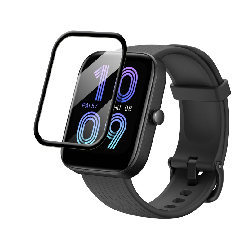 Kính Cường Lực Cong 3d Trong Suốt Bảo Vệ Màn Hình Cho Đồng Hồ Thông Minh amazfit bip 3 5 bip3 pro