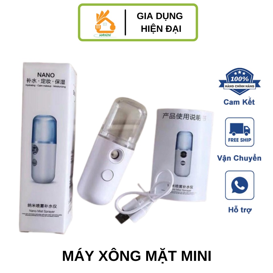 Máy Xông Mặt Mini Nano Cầm Tay, Kiểu Dáng Gọn Nhẹ, Hiện Đại - Máy Xịt Khoáng Mini Nano Nhỏ Gọn, Tiện Lợi