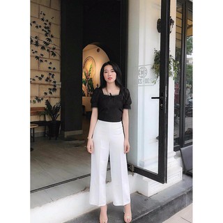 Quần ống rộng khóa sườn