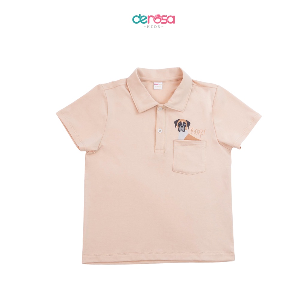 Áo thun cho bé trai DEROSA KIDS kiểu dáng polo cổ trụ | 3 - 8 tuổi | ASKD015A