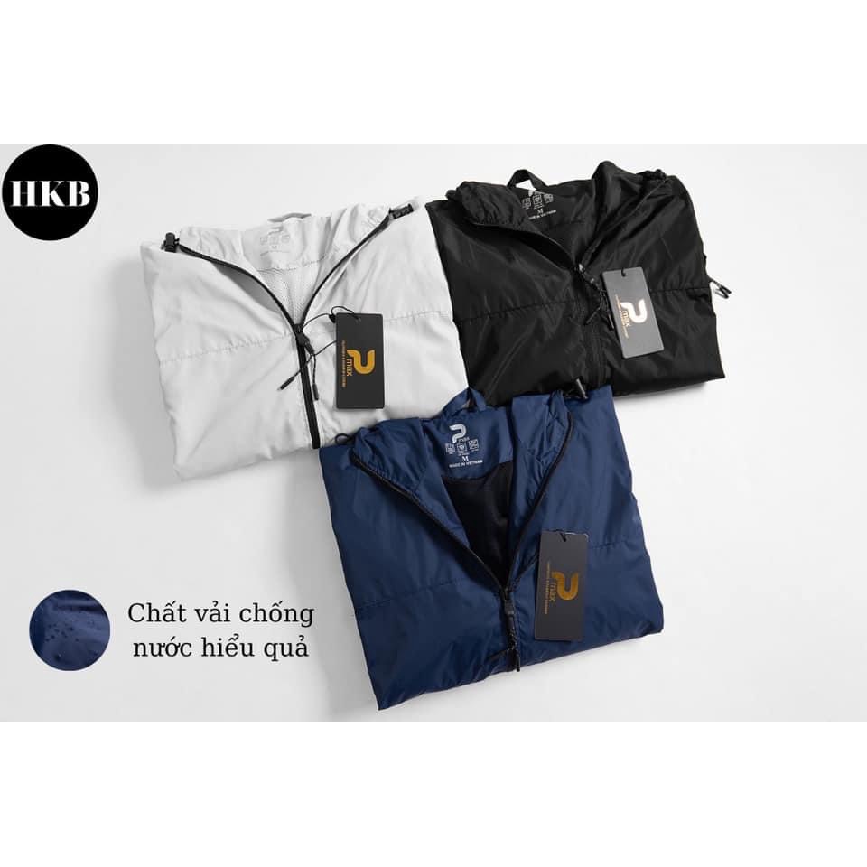 Áo gió 2 lớp nam nữ HKB lưới thoáng khí, mũ liền chống nước, chống gió hiệu quả.