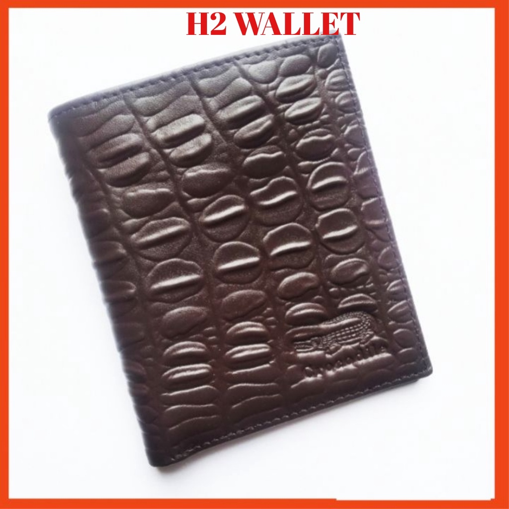 Ví nam da bò thật dập vân cá sấu kiểu dáng trẻ trung sang trọng đẳng cấp bóp da siêu bền