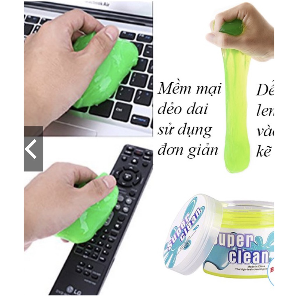 Gel Cao Su Vệ Sinh Góc Chết Trên Xe Hơi,Vệ Sinh Đồ Gia Dụng,Bàn Phím Máy Tính Đa Năng Super Clean 160g [Hàng Loại Tốt]