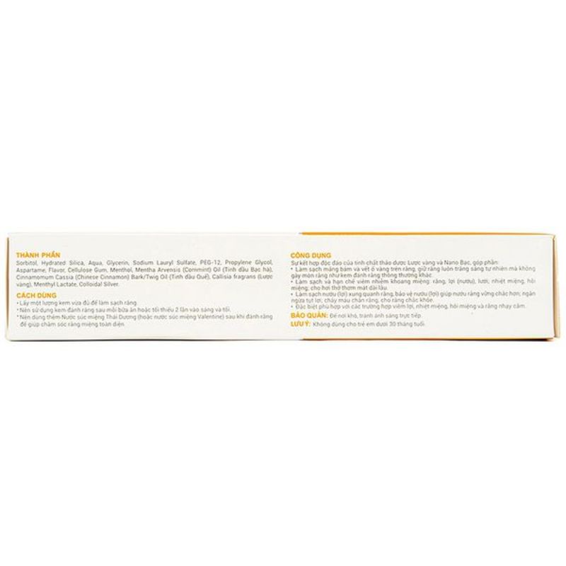 [ Giá gốc] Kem Đánh Răng Thái Dương Tube 150g của sao thái dương