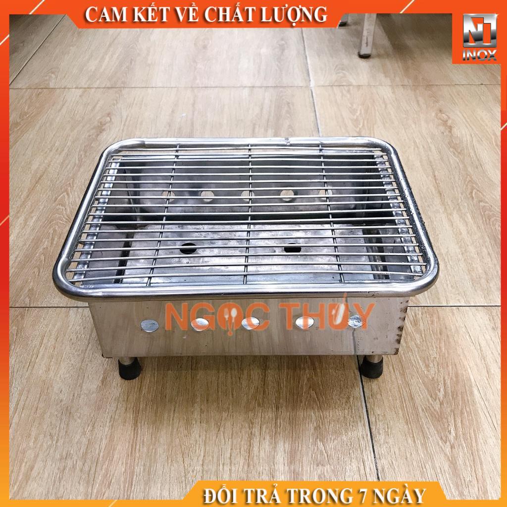 Lò nướng than inox chân thấp,dày dặn nướng siêu nhanh
