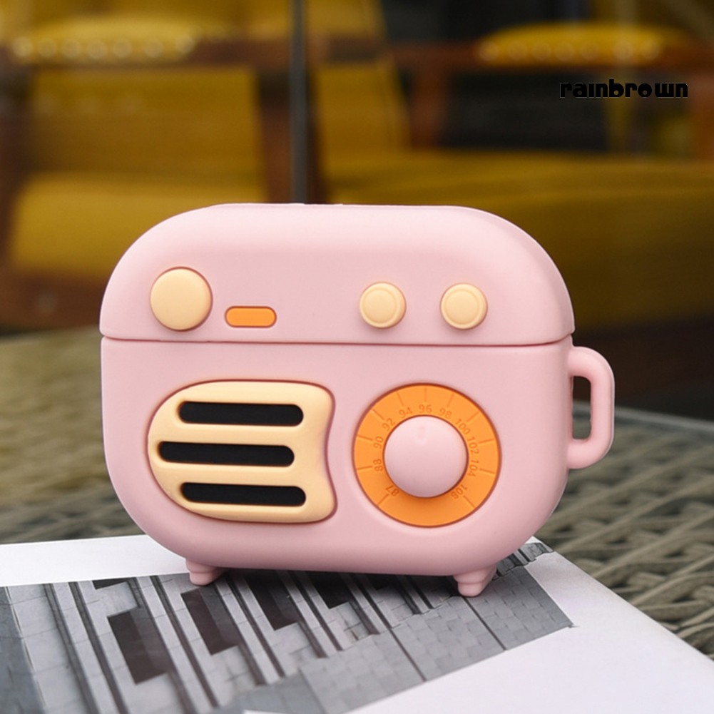 Vỏ Bảo Vệ Hộp Đựng Sạc Tai Nghe Airpods Hình Radio Sáng Tạo