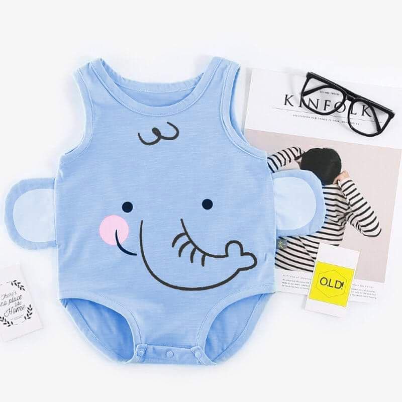 Bộ body đùi bodysuit chất cotton cho bé gái bé trai Từ 0-12 tháng tuổi