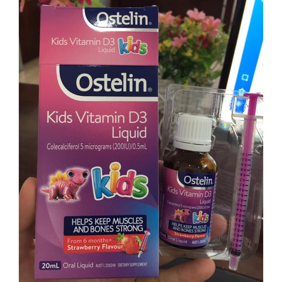 Ostelin Kids Vitamin D3 Liquid 20ml, bổ sung vitamin d3 cho bé từ 6 tháng thumbnail