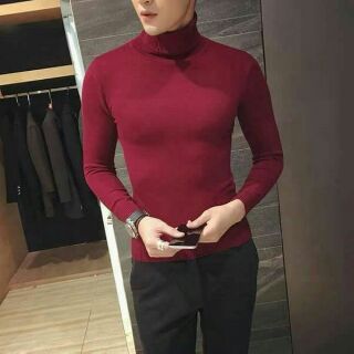 Áo len nam phong cách hàn quốc - Áo len nam cổ lọ VNXK