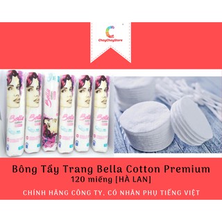 [HÀNG CÔNG TY] Bông Tẩy Trang BELLA Cotton Premium (120 miếng) - Hà Lan thumbnail
