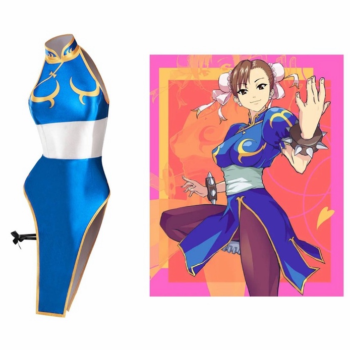 Bộ Đồ Bơi Hóa Trang Chun Li Quyến Rũ Dành Cho Nữ