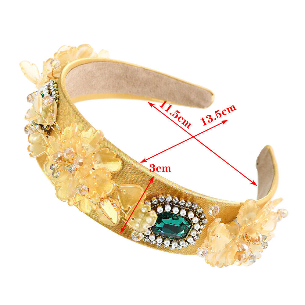 Băng đô cài tóc đính đá và ngọc trai nhân tạo xinh xắn dành cho nữ