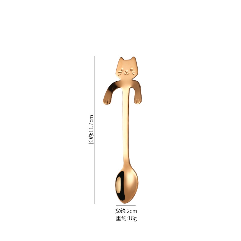 Muỗng Cà Phê Inox 304 Hình Mèo Xinh Xắn