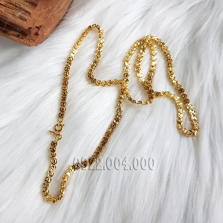 Dây chuyền mạ vàng, vòng cổ đồng xu 3D.