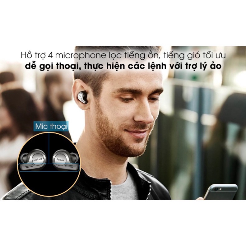 SIÊU KHUYẾN MÃI Tai Nghe Bluetooth Jabra Elite 65t Titanium Black True Wireless Earbuds SIÊU KHUYẾN MÃI