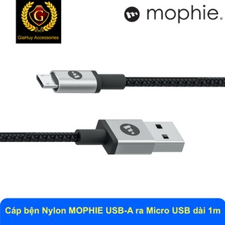 Cáp bện nylon MOPHIE USB-A ra MicroUSB dài 1m