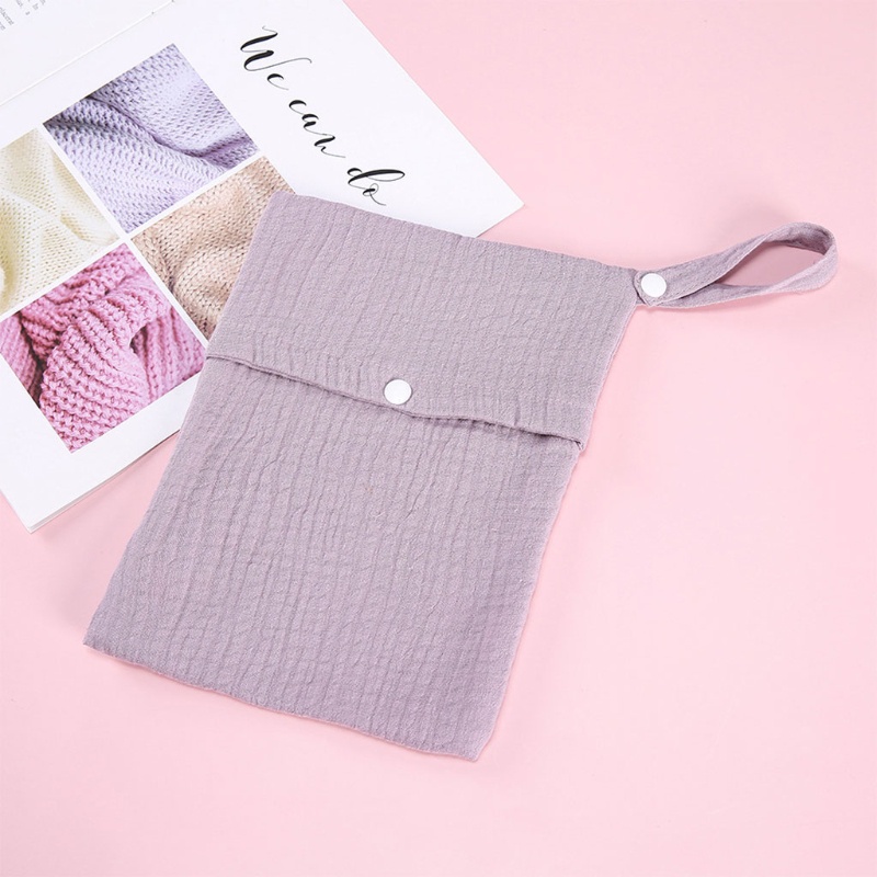 Túi Cotton Mềm Màu Trơn Đa Năng Kích Thước 25x20cm Có Thể Tái Sử Dụng Cho Mẹ Bỉm Sữa