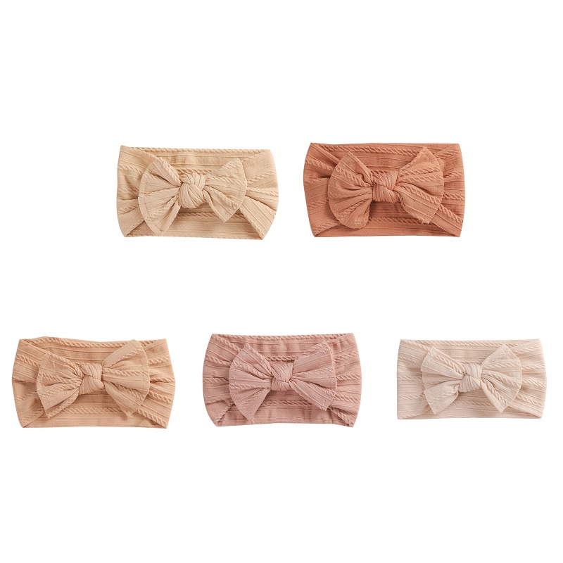 Băng Đô Đính Nơ Hai Lớp Co Giãn Cho Bé