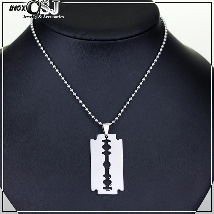 MẶT DÂY CHUYỀN INOX LƯỠI LAM ĐỘC ĐÁO PHONG CÁCH