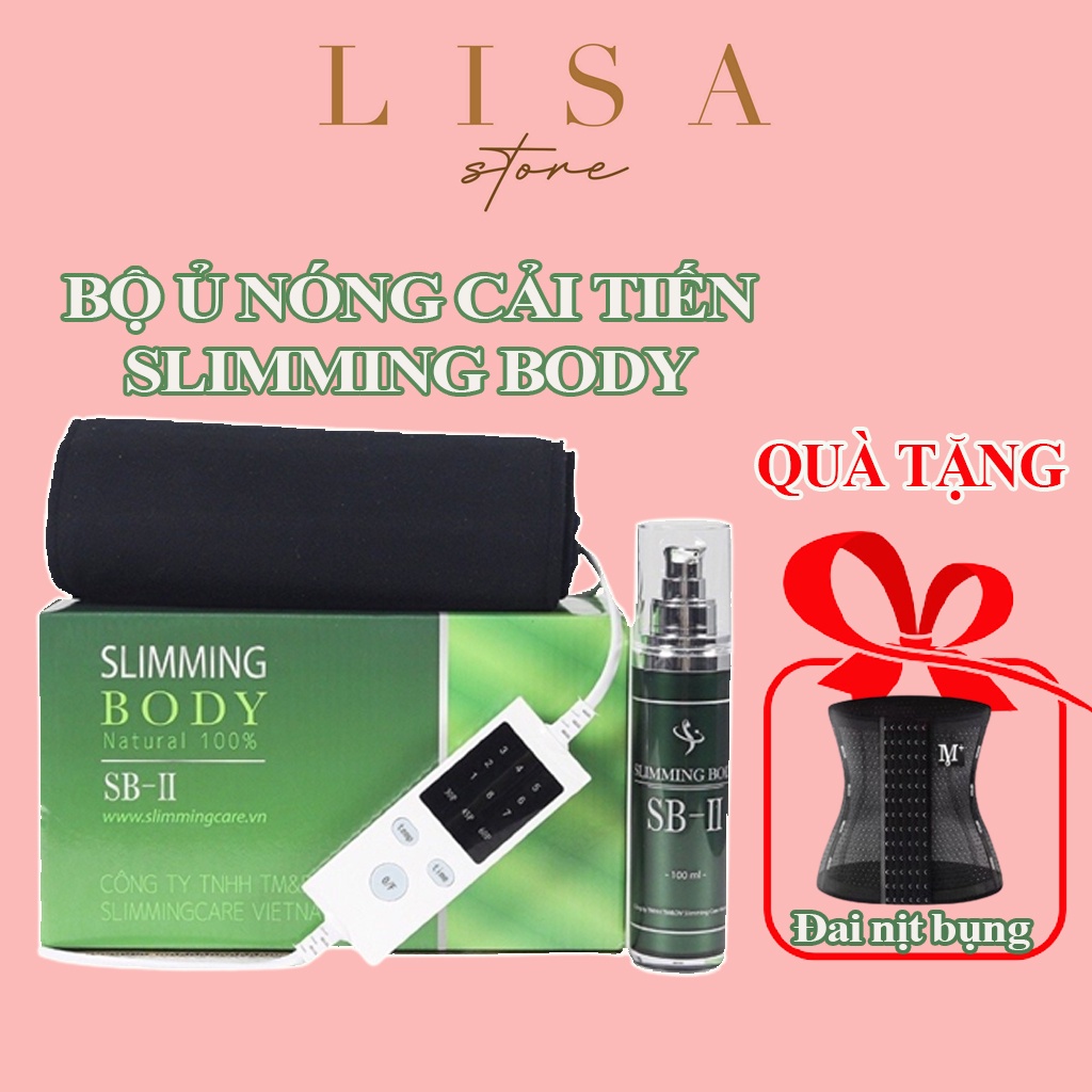 Slimming body giảm cân cấp tốc, đai quấn nóng giảm mỡ bụng Đai nịt slimming body care sb2 Bộ Ủ Nóng Tan mỡ chính hãng