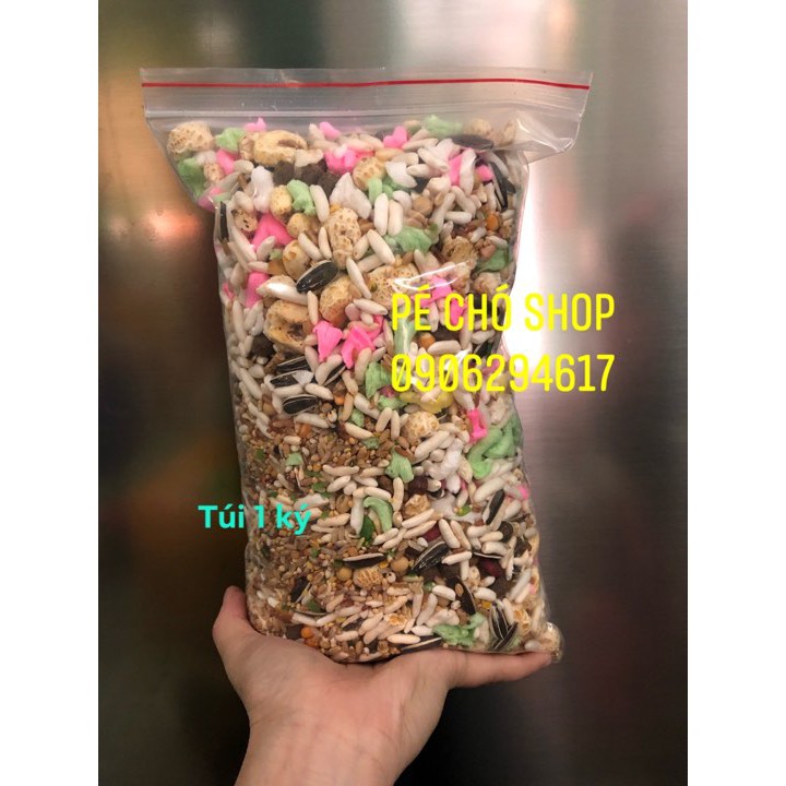 Thức ăn ngũ cốc hamster túi 1ký siêu tiết kiệm hương vị thơm ngon hấp dẫn giàu chất dinh dưỡng.