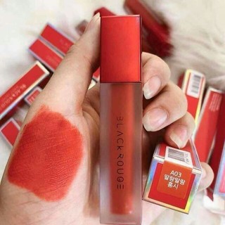 Son kem lì black rouge air fit velvet tint màu a03- đỏ gạch pha cam