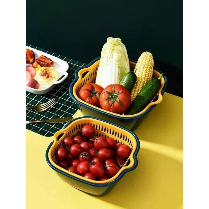 6 món rổ nhựa ráo nước, nhựa kèm chậu, 6 món 5 lớp bền bỉ chắc chắn,tiện dụng [ COM BO  6 SẢN PHẨM ]