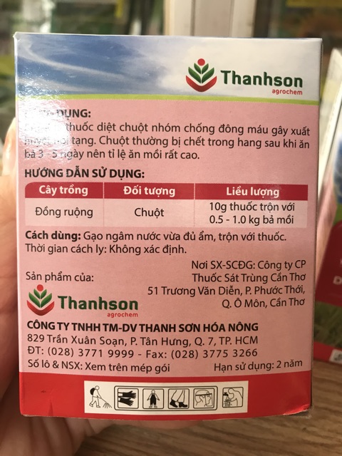 Thuốc diệt chuột Chống Đông Máu - RATK 2%