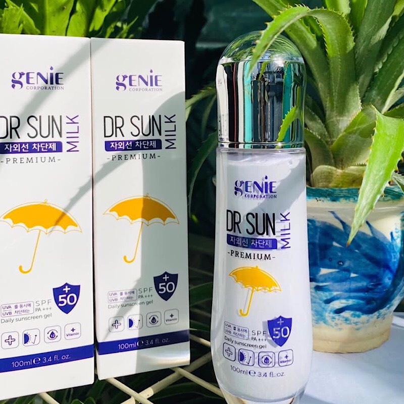 Kem Chống Nắng Dr Sunmilk Premium Genie SPF 50 PA+++ Sữa Chống Nắng Ngọc Trai