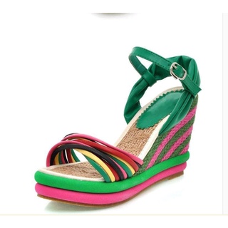 (sẵn) Sandal boho đế xuồng cao 9cm đi du lịch mix váy maxi dài boho đẹp xinh êm chân