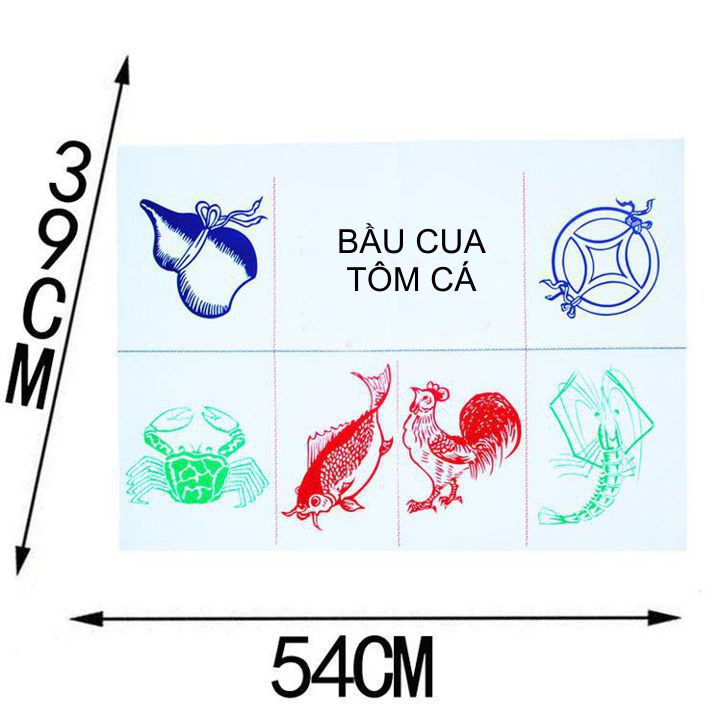 Bộ Trò Chơi dân gian Bầu cua 3 Viên bằng Acrylic