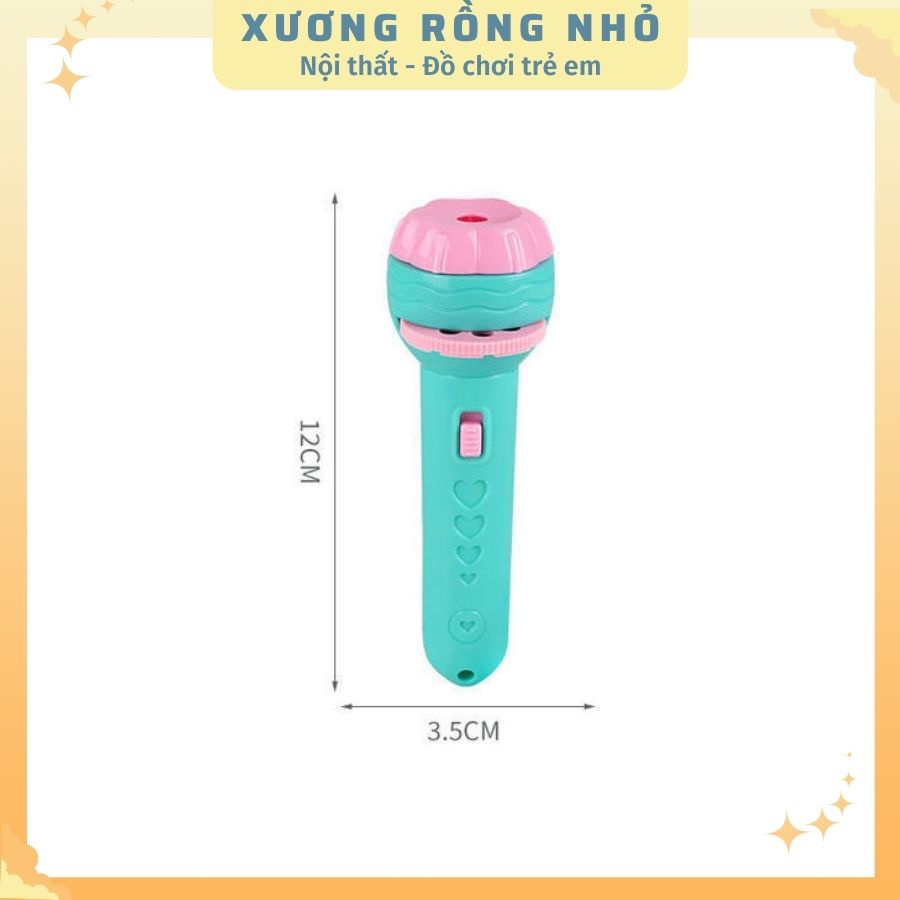 Đèn pin chiếu hình 80 hình động vật nghộ nghĩnh 3d sắc nét cho bé 1 2 3 4 tuổi - Xương Rồng Nhỏ