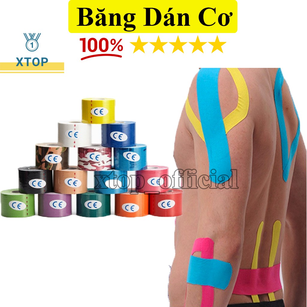 Băng dán cơ thể thao XTOP ,băng dán hỗ trợ chấn thương thể thao tiện lợi D02