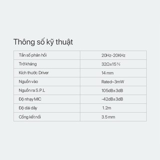 Tai Nghe Nhét Tai ACOME AW01 Âm Thanh HD Mic Đàm Thoại HÀNG CHÍNH HÃNG
