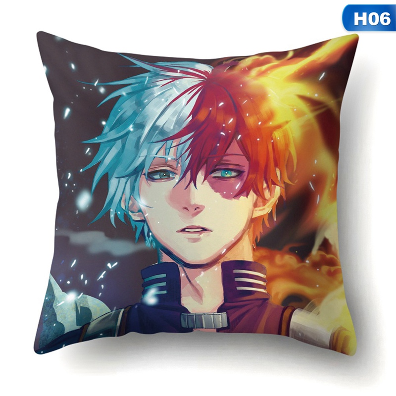 Vỏ Gối Cotton Lanh Họa Tiết My Hero Academia Trang Trí Nhà Cửa / Ghế Sofa