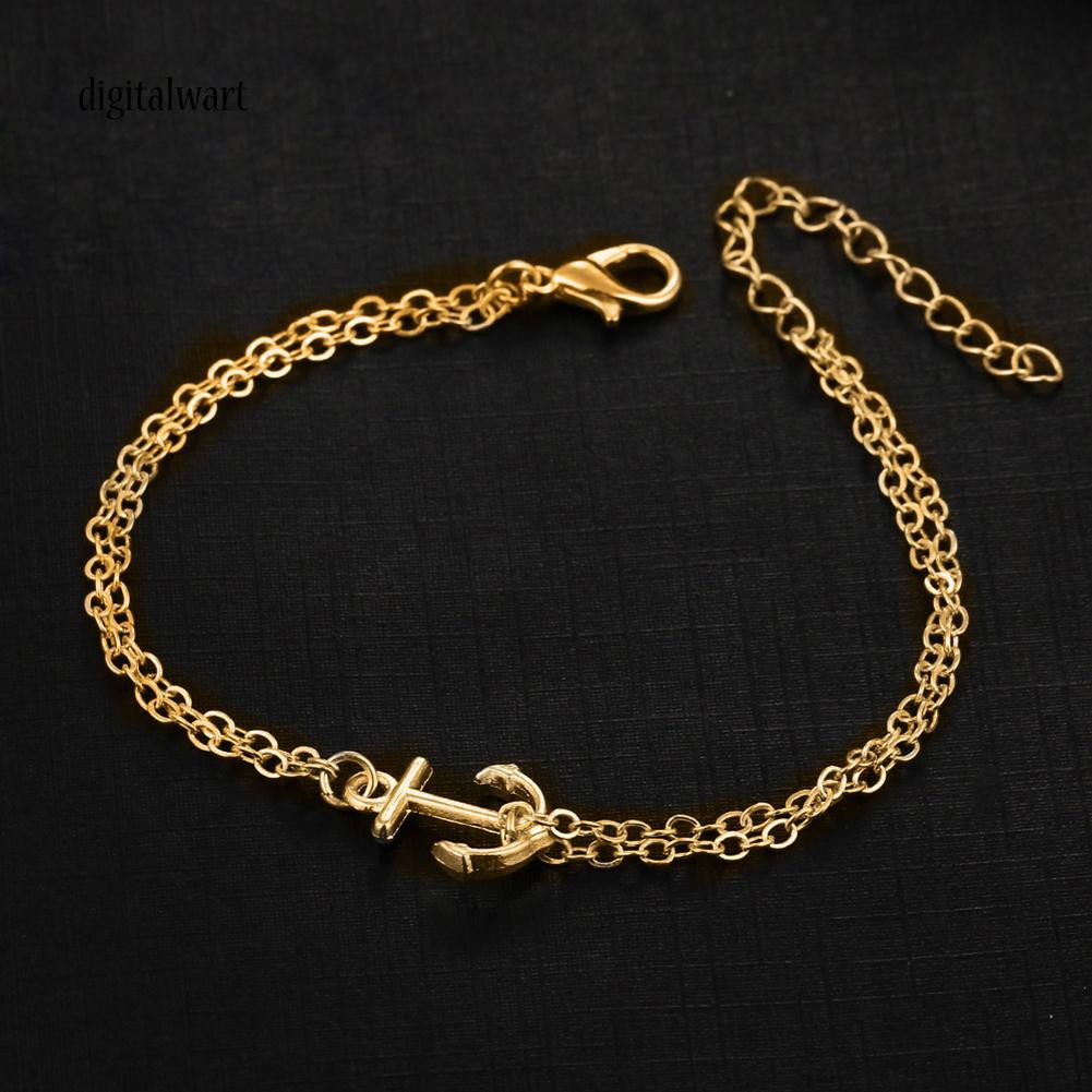 Lắc chân hai tầng mặt hình mỏ neo phong cách boho cho nữ | BigBuy360 - bigbuy360.vn