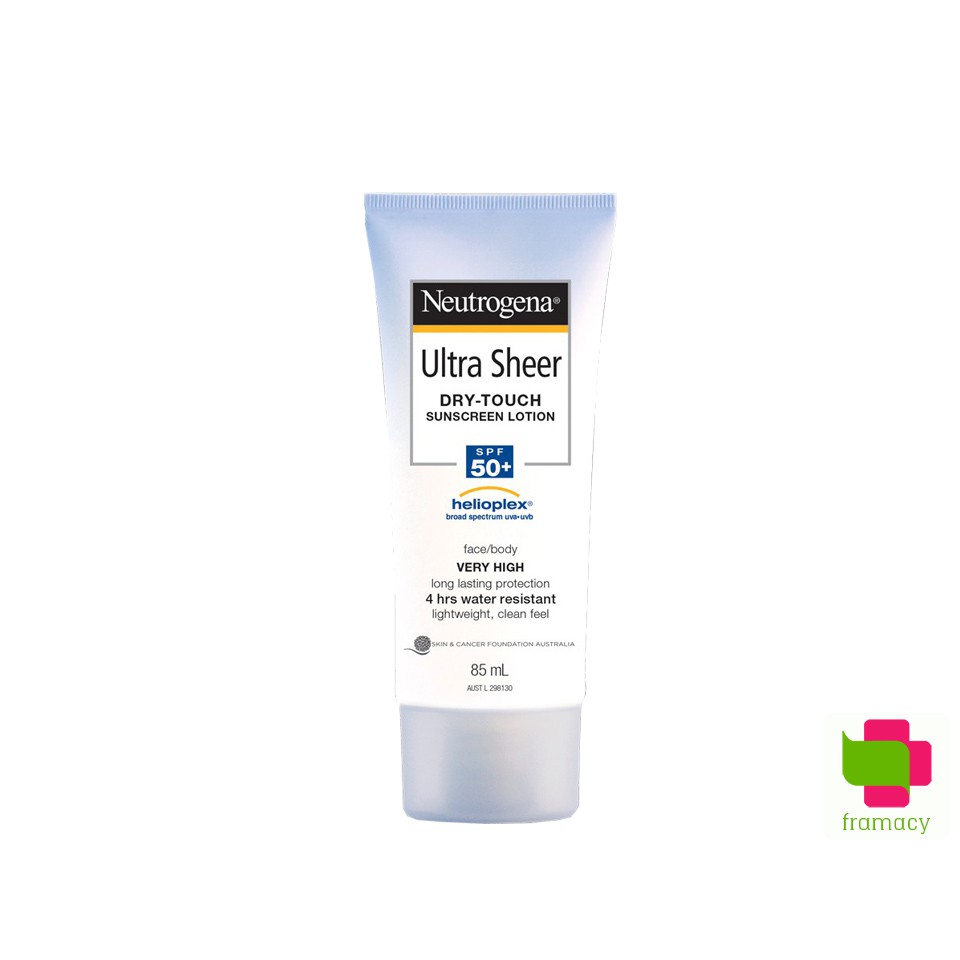 Kem chống nắng Neutrogena Ultra Sheer Dry-Touch SPF 50/50+/100+, Mỹ dùng được cho bé từ 6 tháng tuổi + người lớn mọi loạ