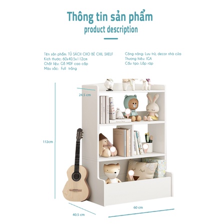 Kệ sách, giá để đồ chơi thú bông trang trí phòng của bé - GP158