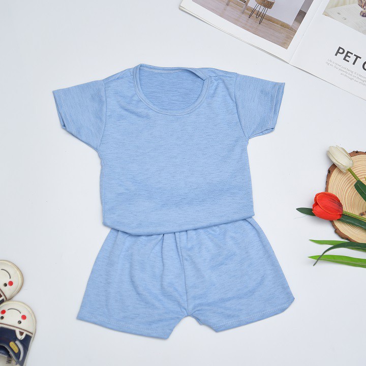 Bộ Cộc Tay Trơn, Bộ Quần Áo Phông Cho Bé Vải Cotton Cao Cấp, Mềm Mịn Thoáng Mát - Quần Áo Trẻ Em Cao Cấp