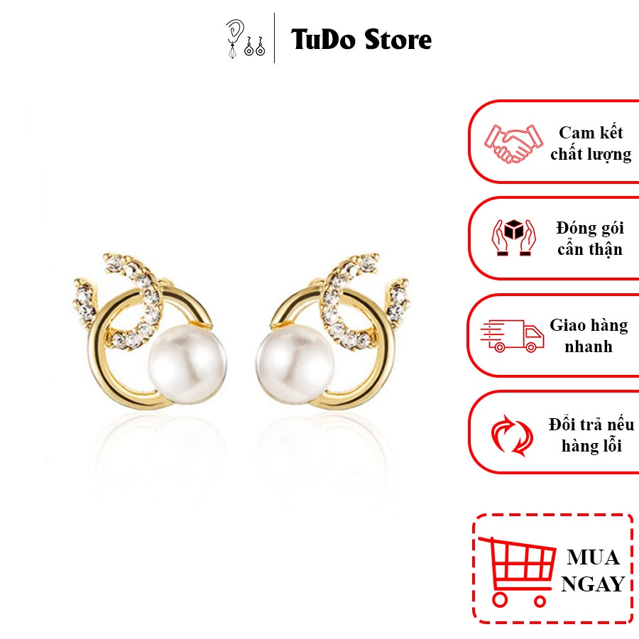 Khuyên tai, bông tai nữ Hàn quốc mạ bạc 925 phong cách trẻ trung cá tính HT9