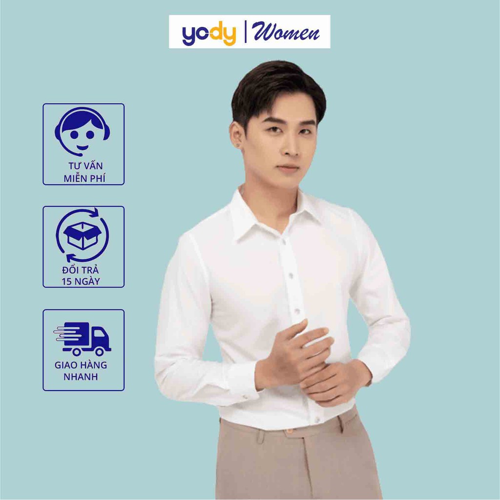 Áo sơ mi nam YODY lụa nến chống nhăn, nhàu, bền màu, tôn dáng - SPM3399