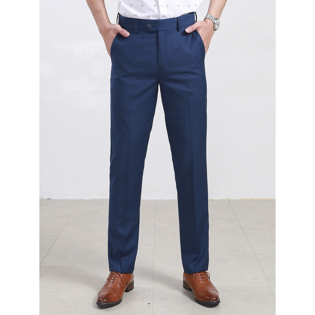 Quần Tây Nam Aristino ATR00208 Quần Âu Nam Màu Xanh Tím Than 26 Dáng Regular Fit Vải Polyester